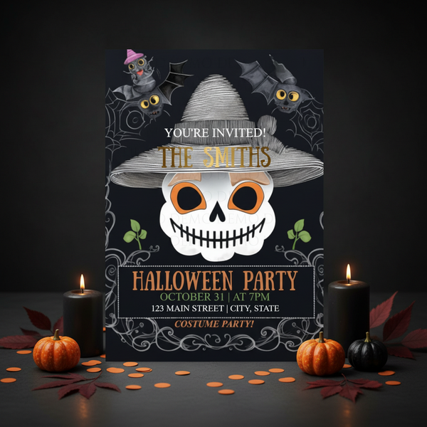 Skeleton Halloween Invitation