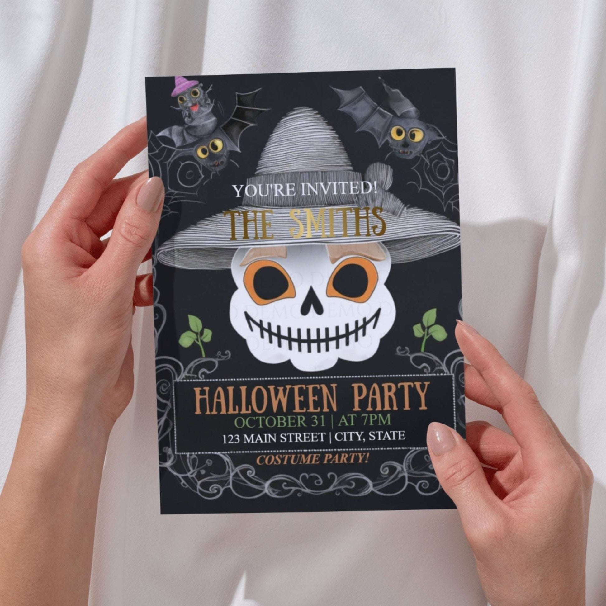 Skeleton Halloween Invitation