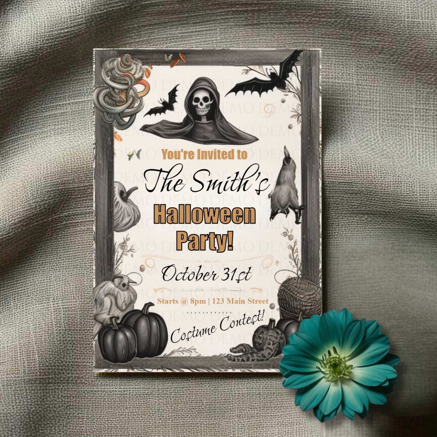 Spooky Halloween Birthday Invitation