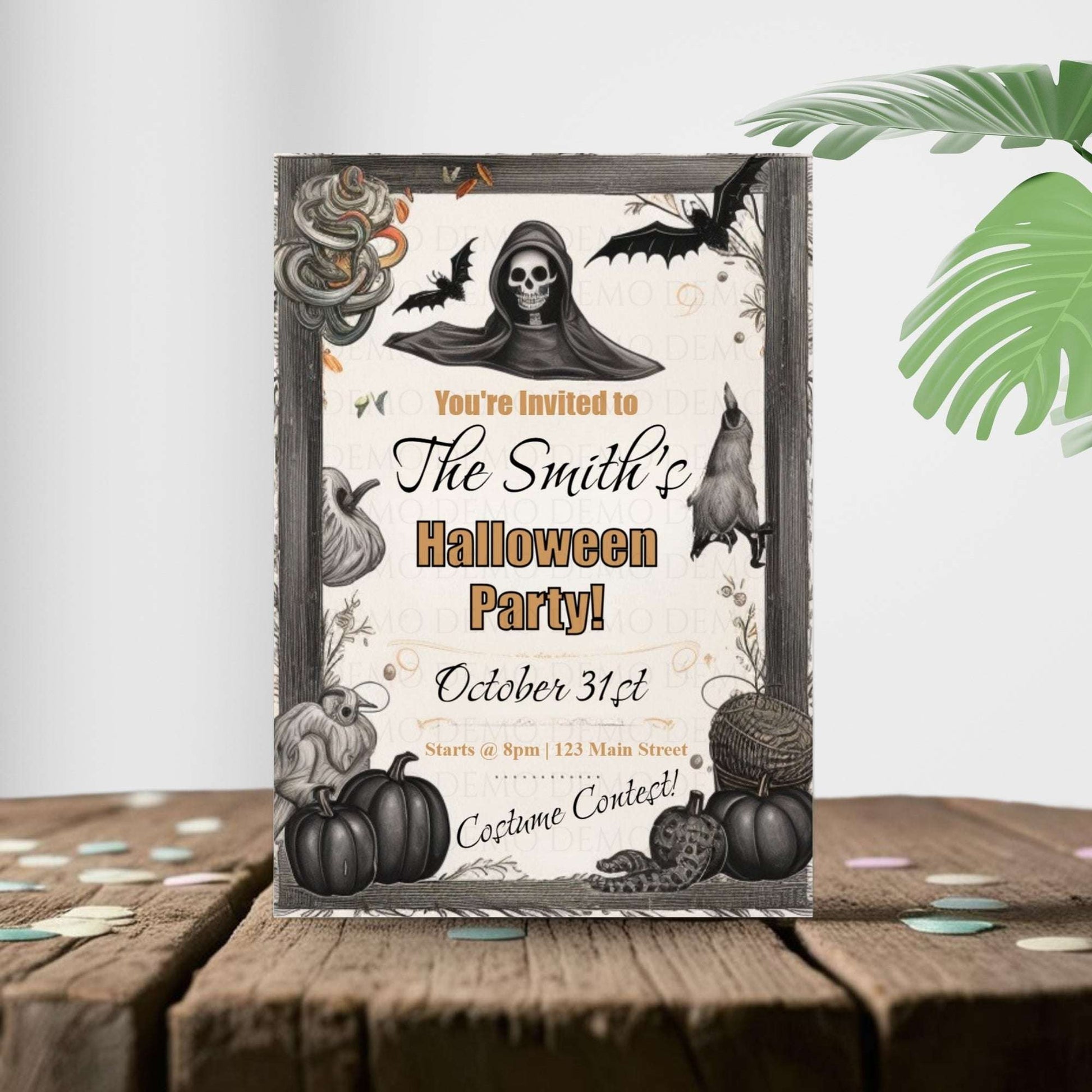 Spooky Halloween Birthday Invitation