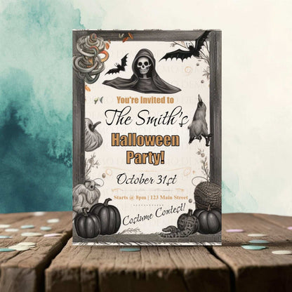 Spooky Halloween Birthday Invitation