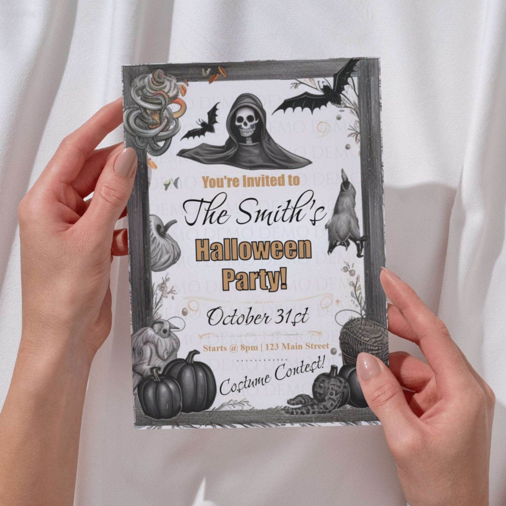 Spooky Halloween Birthday Invitation