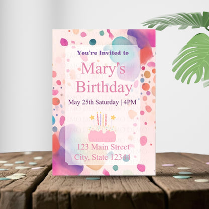 Spring Birthday Invitation