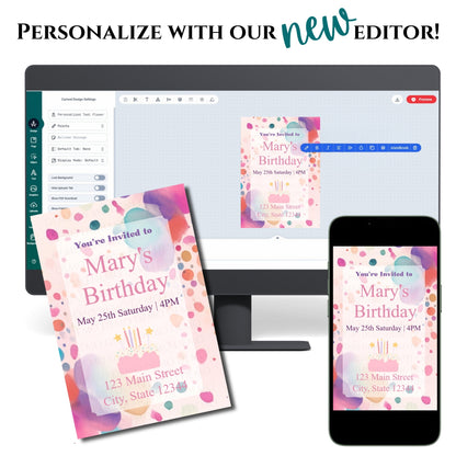 Spring Birthday Invitation