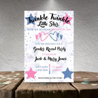 Twinkle Little Star Gender Reveal Personalized Invitation | A