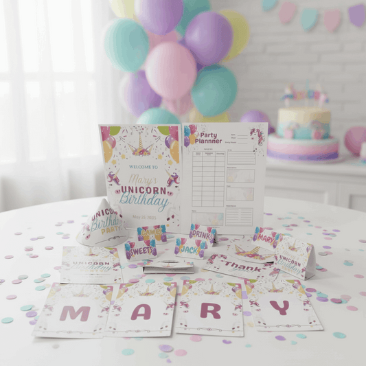 🎉 Unicorn Birthday Party Bundle