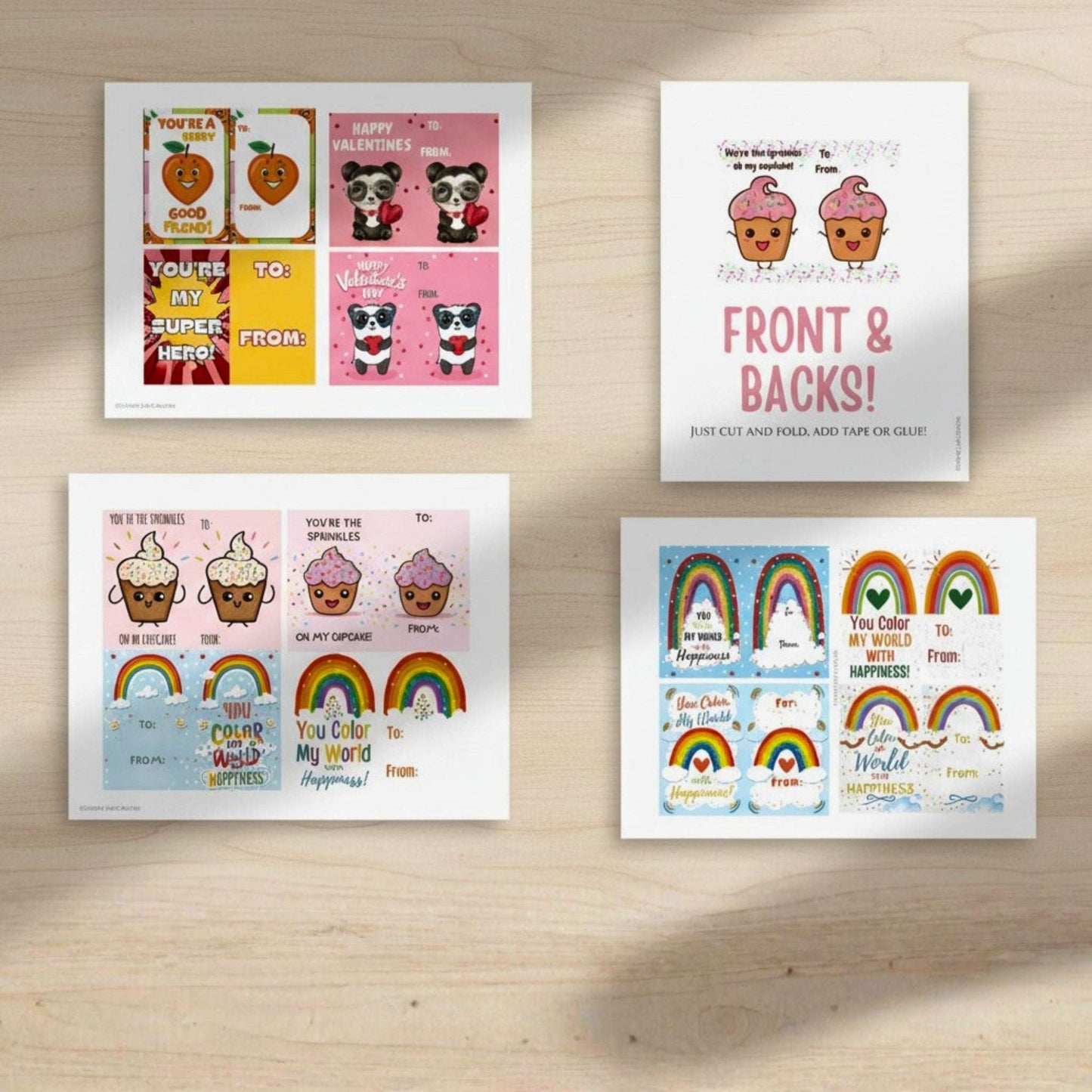 13 Cute Valentine’s Cards for Kids – Print, Cut & Fold