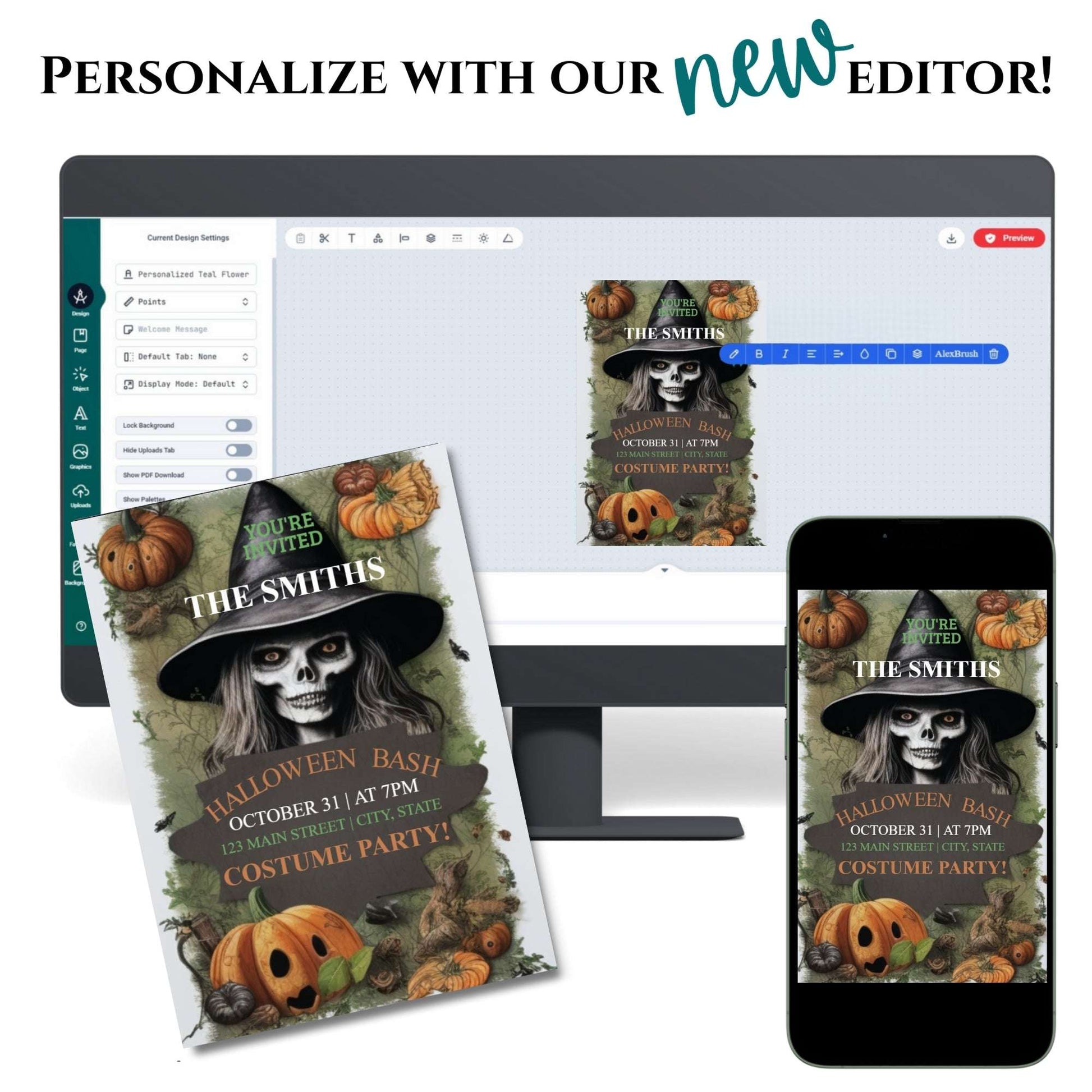 Witchy Halloween Invite