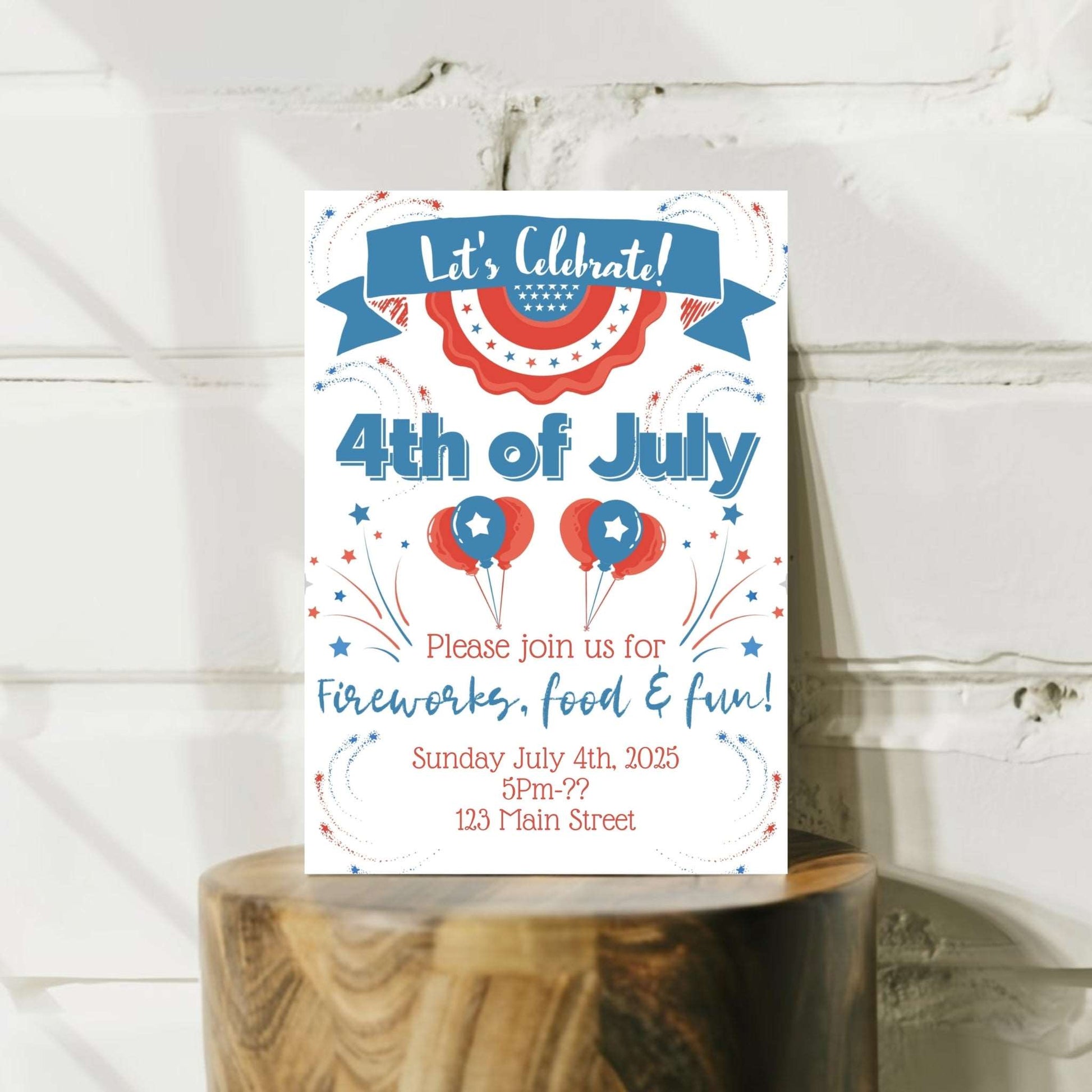 Personalized Fourth of July Invitation | A