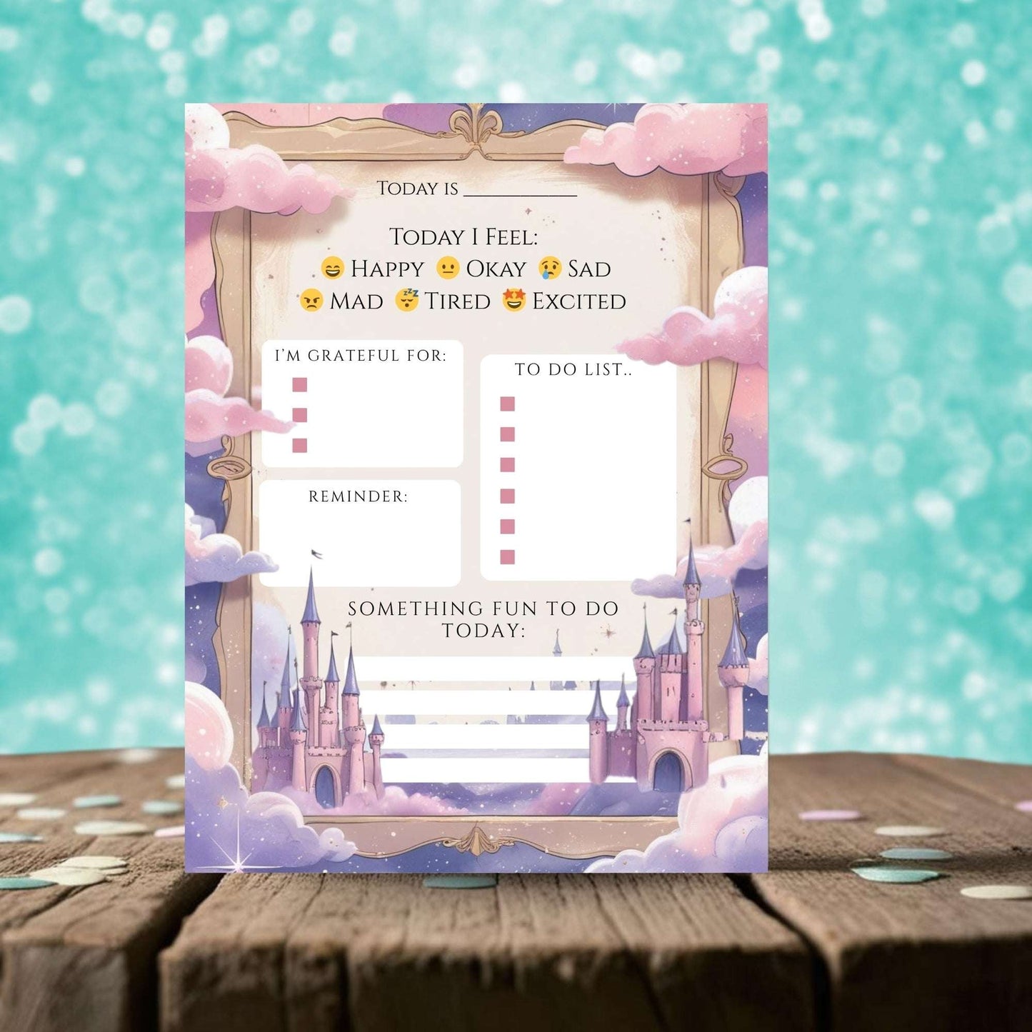 Unicorn Kids Daily Routine Printable Set – 4 Chart Bundle (Editable) | Getting Ready, Daily Planner, Evening Routine, Room Cleaning