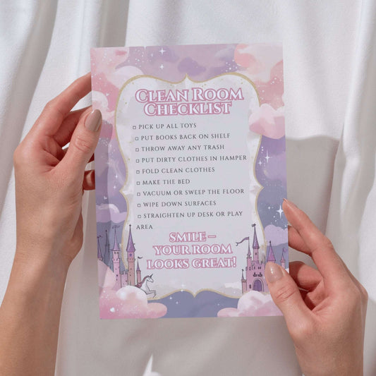 Unicorn Kids Daily Routine Printable Set – 4 Chart Bundle (Editable) | Getting Ready, Daily Planner, Evening Routine, Room Cleaning