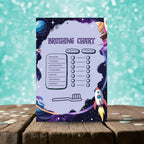 Space Adventure Kids Printable Bundle – Daily Schedule, Chore Chart, Teeth Brushing Tracker & Affirmation Page