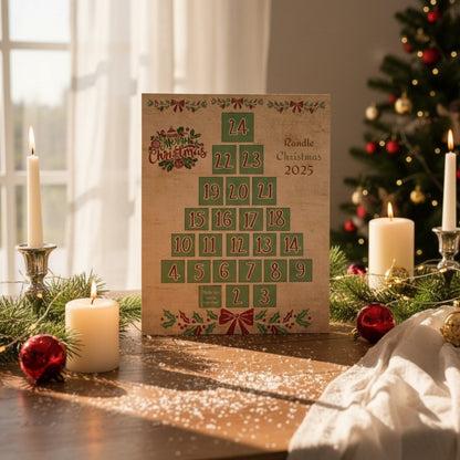 Personalized Family Activity Advent Calendar Printable