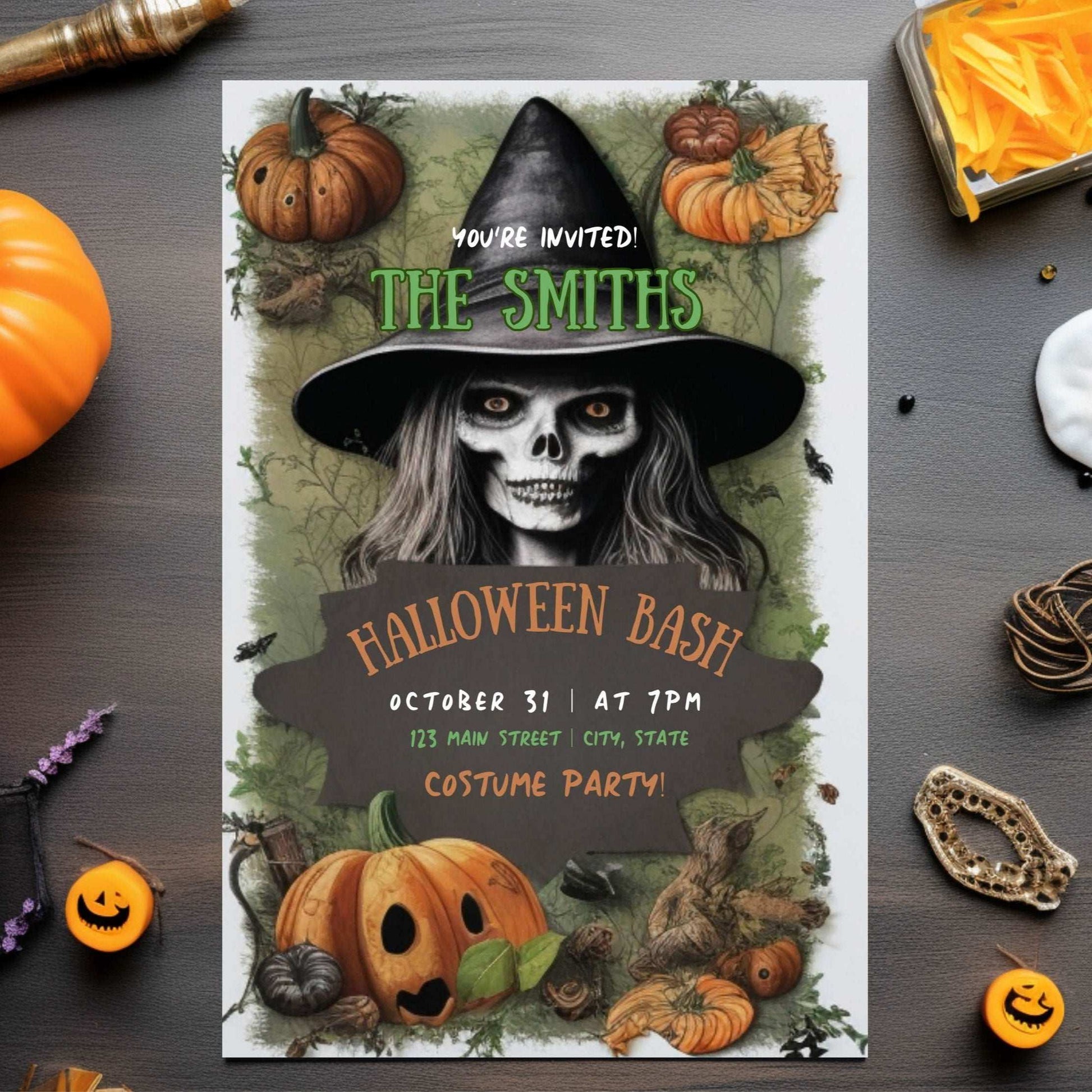 Witchy Halloween Invite