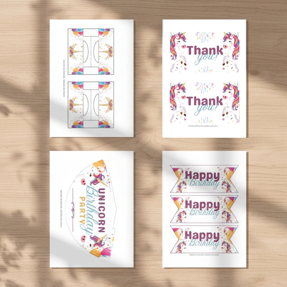 🎉 Unicorn Birthday Party Bundle
