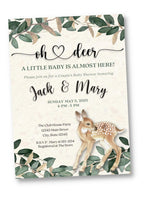 Personalized Deer Baby Shower Invite